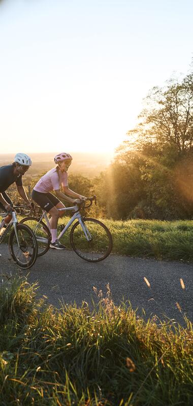 Radfahren in Malsch am Letzenberg, Rhein-Neckar, Baden Württemberg, Deutschland