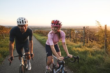 Radfahren in Malsch am Letzenberg, Rhein-Neckar, Baden Württemberg, Deutschland