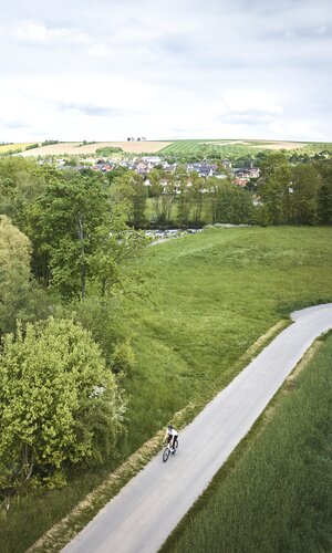 Radtour in Distelhausen im Taubertal, Baden-Württemberg, Deutschland