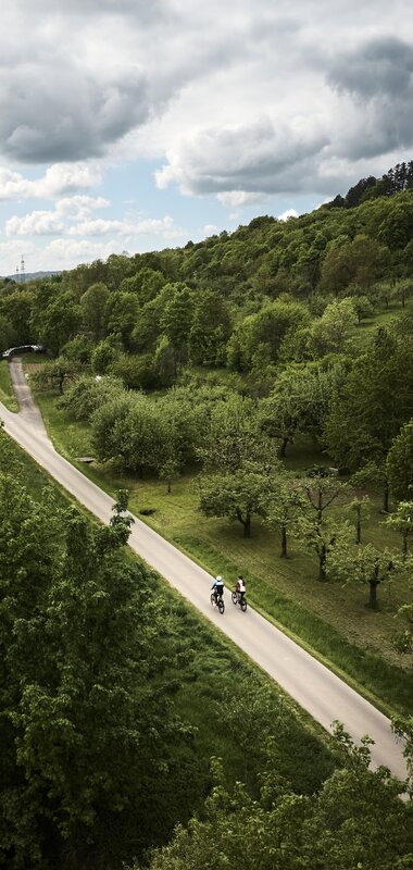 Radtour in Distelhausen im Taubertal, Baden-Württemberg, Deutschland