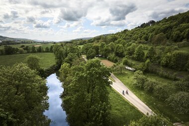 Radtour in Distelhausen im Taubertal, Baden-Württemberg, Deutschland