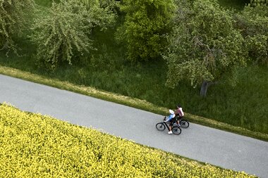 Radtour in Distelhausen im Taubertal, Baden-Württemberg, Deutschland