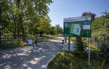 Einfahrt des Wohnmobilstellplatzes Bruchsal | © BTMV GmbH