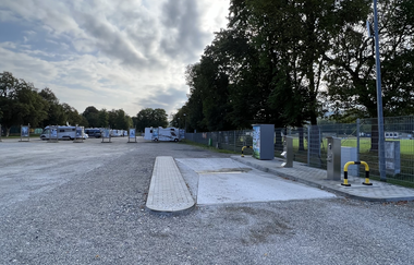 Die Ver- und Entsorgungsstation steht nicht weit vom Stellplatz entfernt. | © Tourist-Information Bad Mergentheim