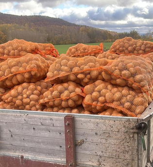 Anhänger mit vielen Kartoffelsäcken | © Naturpark Habichtswald