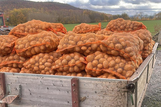 Anhänger mit vielen Kartoffelsäcken | © Naturpark Habichtswald