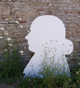 Hölderlin Silhouette im Scherenschnitt | Lauffen am Neckar | © Neckar-Zaber-Tourismus e.V.