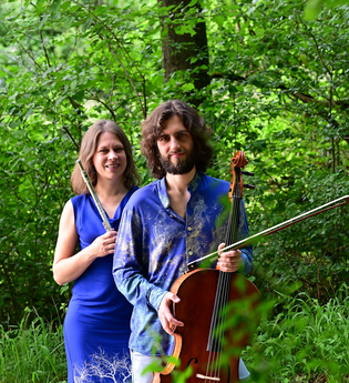 Konzert mit Poesie Stephanie Lepp - Querflöte & Bansuri, Levan Andria - Cello & Poesie