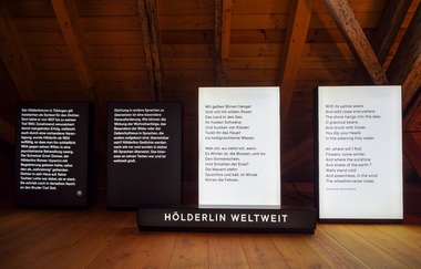 Hölderlinhaus in Lauffen am Neckar | Ausstellung Zitate | © Neckar-Zaber-Tourismus e.V.