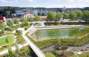Weiherpark mit Weiherterrassen | Parkanlage Eppingen | HeilbronnerLand | © Stadt Eppingen