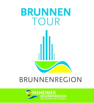 Buntes Logo in gelb,grün, gelb und blau der Brunnenregion | © Stadt Sinsheim
