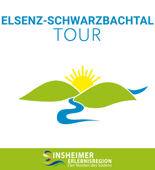 Logo in blau, gelb und grün der Elsenz-Schwarzbachtal-Tour