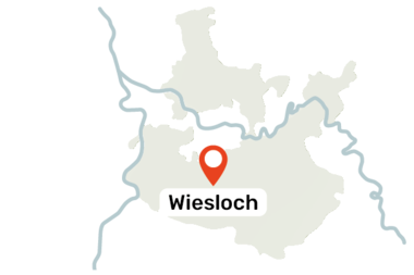 Karte des Rhein-Neckar-Kreises mit dem markierten Ort Wiesloch | © Landratsamt Rhein-Neckar-Kreis